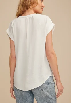 Maurices Shirts & Blouses-Button Front Dolman Short Sleeve Blouse