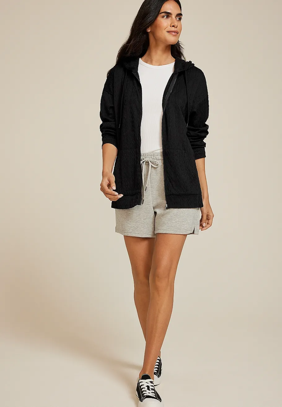 Maurices Jackets-Cable Zip Up Hoodie