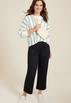 Maurices Sweaters Cardigans & Kimonos-Chevron Stripe Dolman Sweater