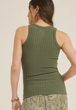 Maurices Tanks & Camis-Chunky Ribbed High Neck Tank Top
