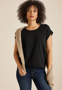 Maurices Tees-Cloud Scuba Knit Crew Neck Tee