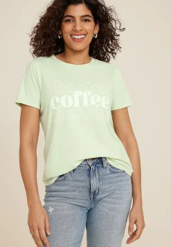 Maurices Tees|Graphics-Coffee Books Sunshine Classic Fit Graphic Tee