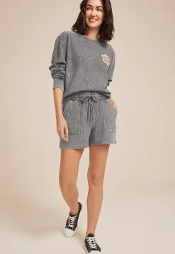 Maurices Shorts-Corded Ribbed High Rise 4in Short