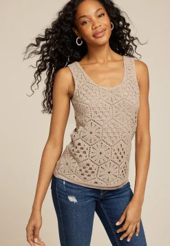 Maurices Tanks & Camis-Crochet Front Tank Top
