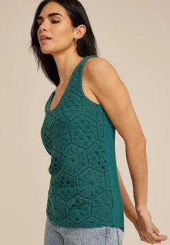 Maurices Tanks & Camis-Crochet Front Tank Top