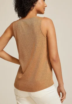 Maurices Tanks & Camis-Crochet Yoke Henley Tank Top