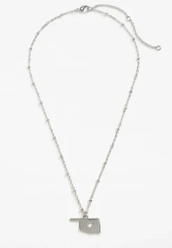 Maurices Necklaces-Dainty Silver State Necklace
