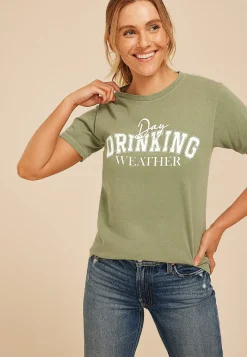 Maurices Tees|Graphics-Day Drinking Weather Relaxed Fit Graphic Tee