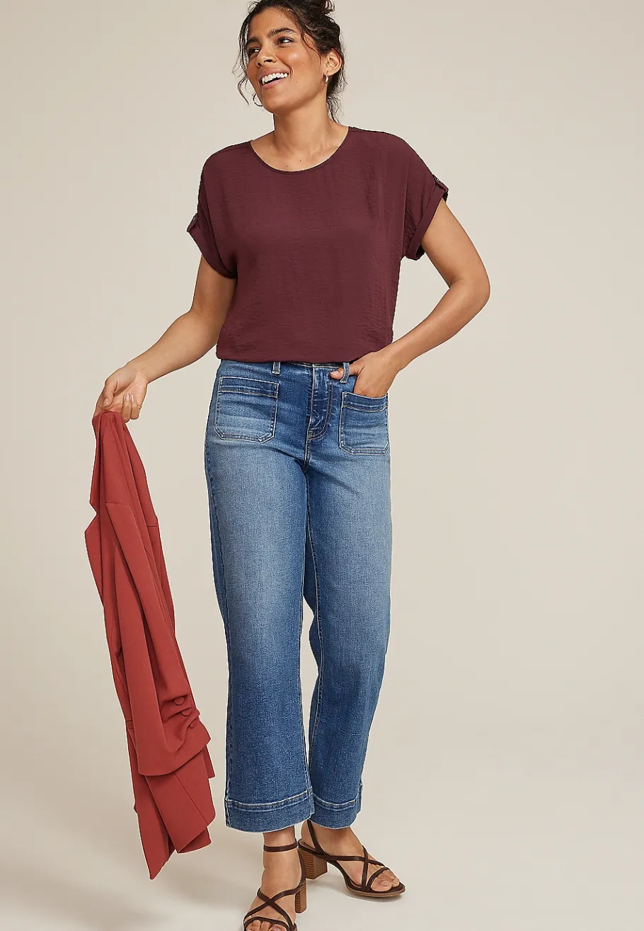 Maurices Shirts & Blouses-Delton Zipper Back Blouse