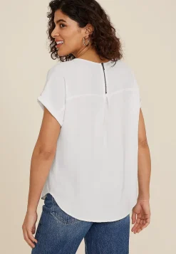 Maurices Shirts & Blouses-Delton Zipper Back Blouse