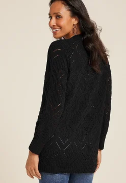 Maurices Sweaters Cardigans & Kimonos-Diamond Stitch Pocket Cardigan