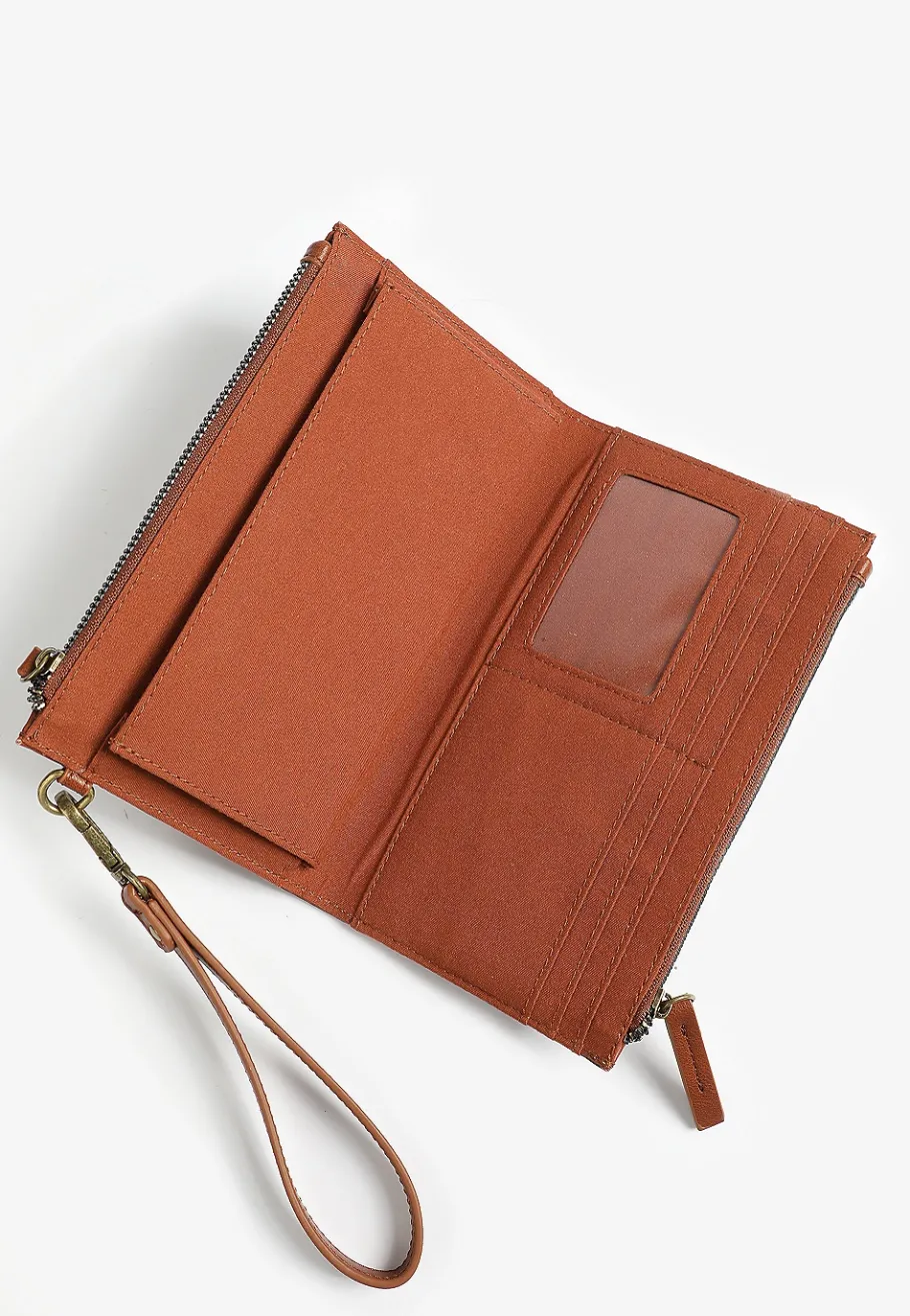 Maurices Bags-Double Zipper Oversized Wristlet Wallet