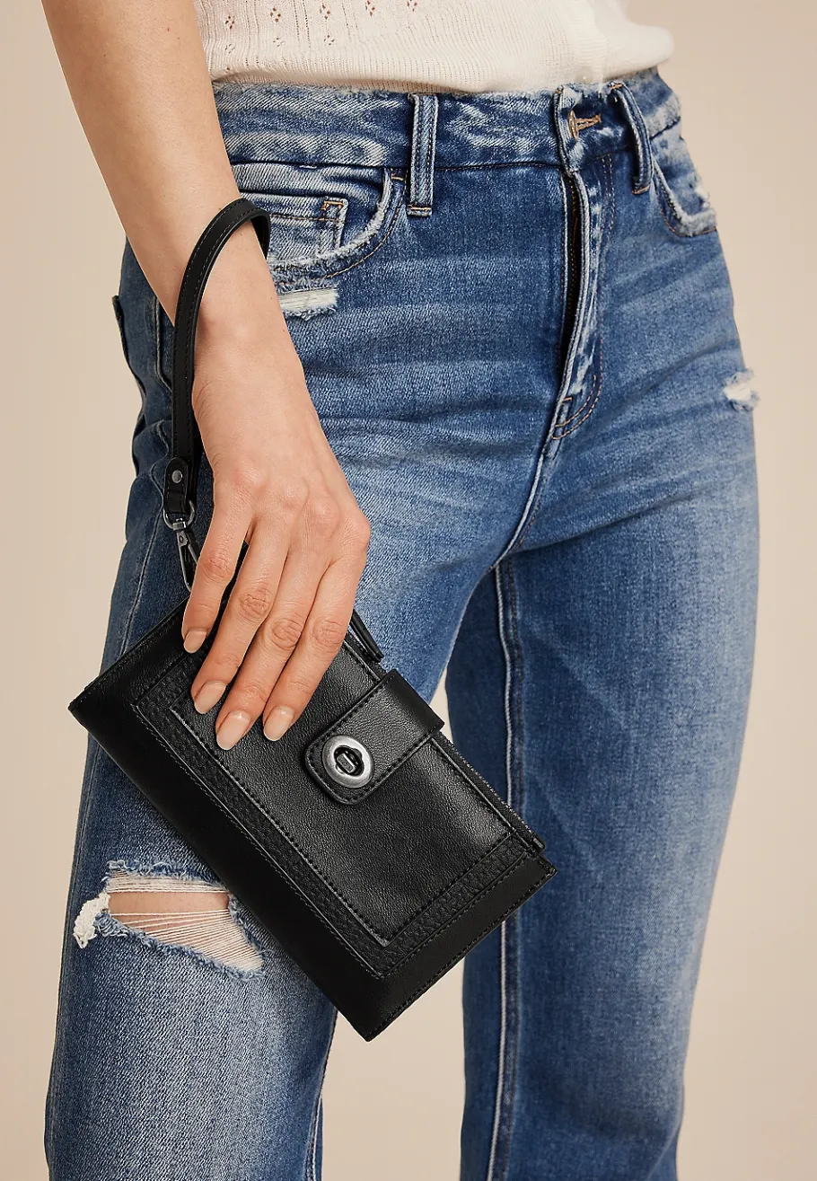 Maurices Bags-Double Zipper Oversized Wristlet Wallet