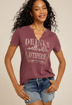 Maurices Tees|Graphics-Drinks Well With Others Classic Fit Graphic Tee