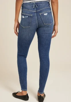 Maurices Jeggings & Skinny Jeans|Jeggings & Skinny Jeans-edgely™ Dark High Rise Ripped Cheeky Super Skinny Jean