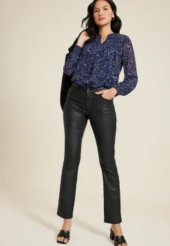 Maurices Straight Jeans|Straight Jeans-edgely™ High Rise Coated Slim Straight Jean