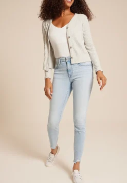 Maurices Jeggings & Skinny Jeans|Ankle Jeans-edgely™ Light High Rise Destructed Hem Super Skinny Ankle Jean
