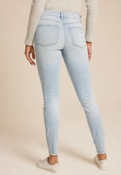 Maurices Jeggings & Skinny Jeans|Ankle Jeans-edgely™ Light High Rise Destructed Hem Super Skinny Ankle Jean