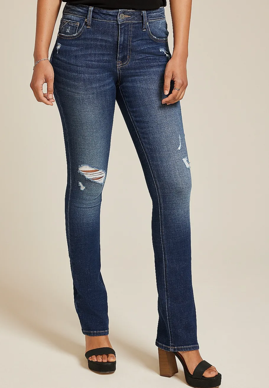 Maurices Bootcut Jeans|Bootcut Jeans-edgely™ Mid Rise Ripped Slim Boot Jean
