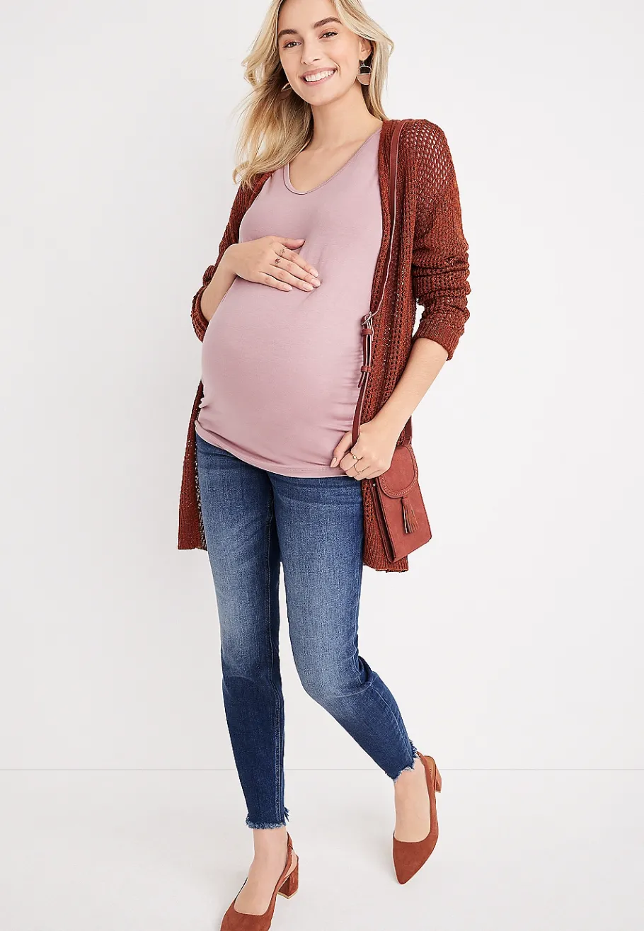 Maurices Maternity-edgely™ Super Skinny Over The Bump Maternity Ripped Jean