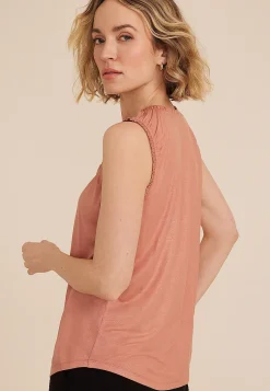 Maurices Tanks & Camis-Effortless Ruched Shimmer Tank Top