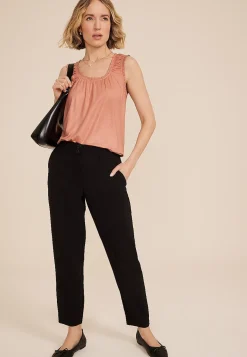 Maurices Tanks & Camis-Effortless Ruched Shimmer Tank Top