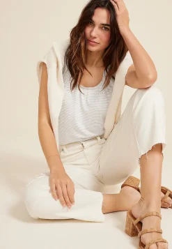 Maurices Tanks & Camis-Effortless Ruched Striped Tank Top