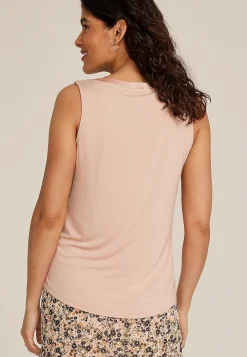 Maurices Tanks & Camis-Embellished Satin Trim V Neck Tank Top