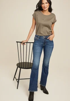 Maurices Flare & Wide Leg Jeans|Flare & Wide Leg Jeans-Everflex™ Dark Mid Rise Flare Jean