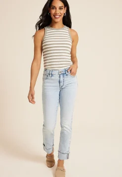 Maurices Straight Jeans|Ankle Jeans-Everflex™ Mid Rise Slim Straight Cuff Ankle Jean
