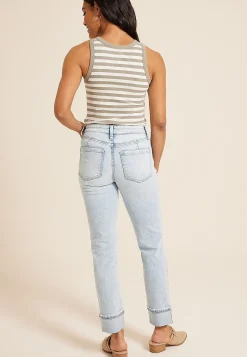 Maurices Straight Jeans|Ankle Jeans-Everflex™ Mid Rise Slim Straight Cuff Ankle Jean