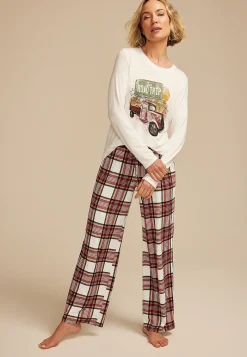Maurices Pajamas|Pajamas-Fall Road Trip Graphic Tee And Wide Leg Pajama Set