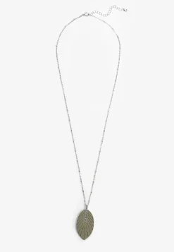 Maurices Necklaces-Faux Leather Leaf Pendant Necklace