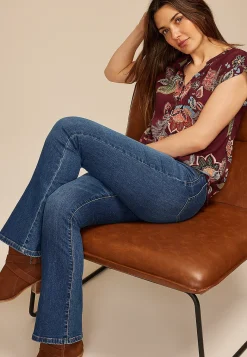 Maurices Shirts & Blouses-Floral Button Front Dolman Short Sleeve Blouse