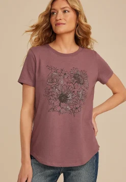 Maurices Tees|Graphics-Floral Classic Fit Graphic Tee