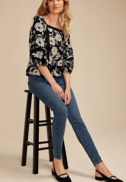 Maurices Shirts & Blouses-Floral Crochet Trim Blouse