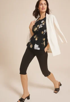 Maurices Shirts & Blouses-Floral Dolman Sleeve Peplum Blouse