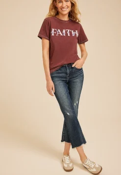 Maurices Tees|Graphics-Floral Faith Relaxed Fit Graphic Tee