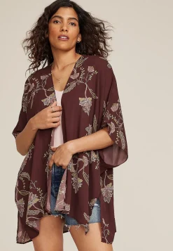 Maurices Sweaters Cardigans & Kimonos-Floral Kimono