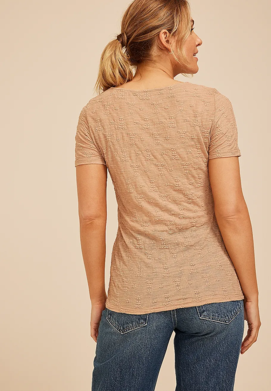 Maurices Shirts & Blouses-Floral Lace Embroidered Top