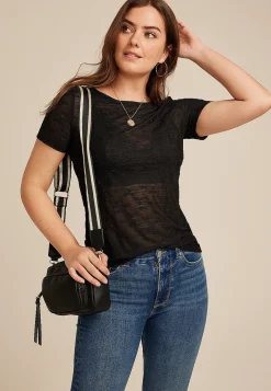 Maurices Shirts & Blouses-Floral Lace Embroidered Top