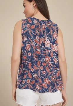 Maurices Shirts & Blouses|Tanks & Camis-Floral Lace Strap Button Down Tank Top