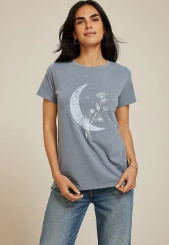Maurices Tees|Graphics-Floral Moon Classic Fit Graphic Tee