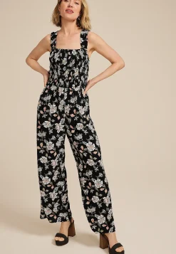 Maurices Wedding Guest & Cocktail Dresses-Floral Smocked Jumpsuit