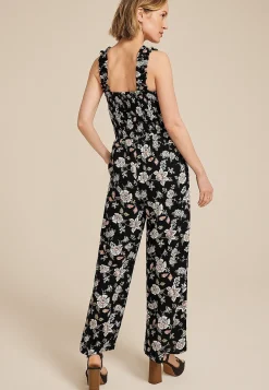 Maurices Wedding Guest & Cocktail Dresses-Floral Smocked Jumpsuit