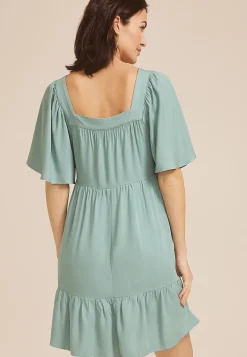 Maurices Wedding Guest & Cocktail Dresses-Flutter Sleeve Babydoll Dress