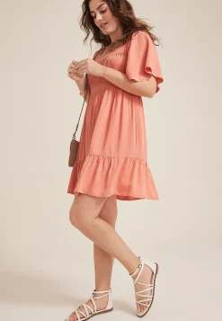 Maurices Wedding Guest & Cocktail Dresses-Flutter Sleeve Babydoll Dress