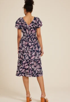 Maurices Wedding Guest & Cocktail Dresses-Flutter Smocked Midi Dress