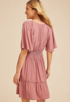 Maurices Work Dresses-Flutter Textured Skater Dress