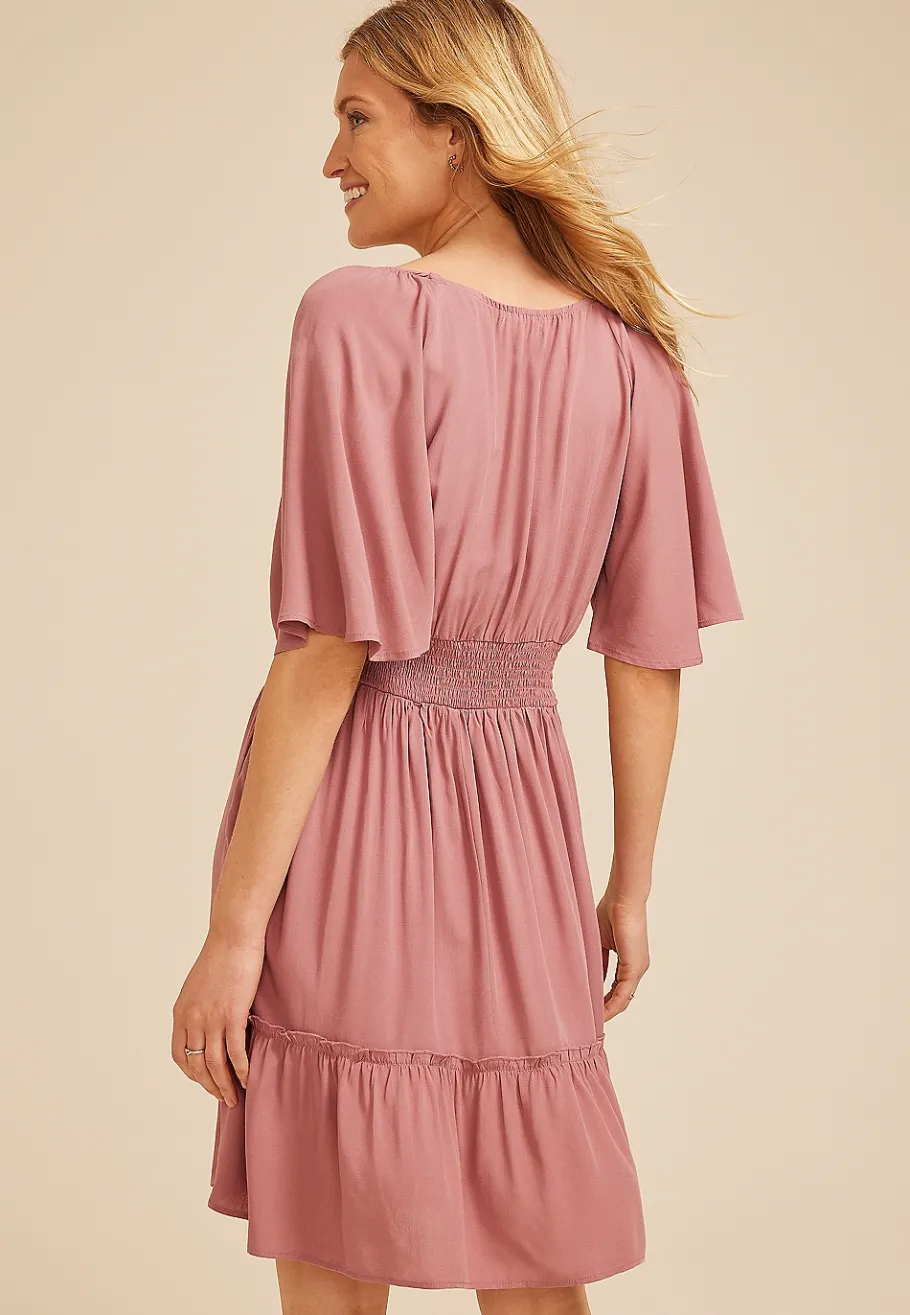 Maurices Work Dresses-Flutter Textured Skater Dress